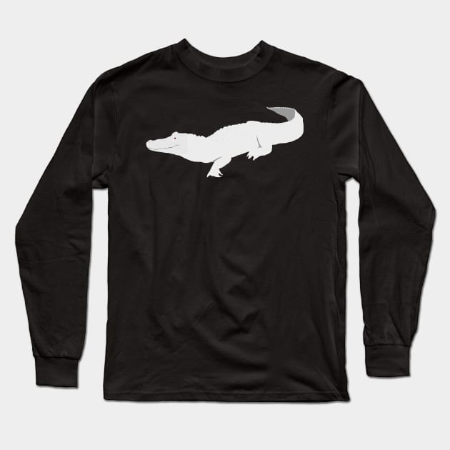 Albino Alligator Long Sleeve T-Shirt by stargatedalek